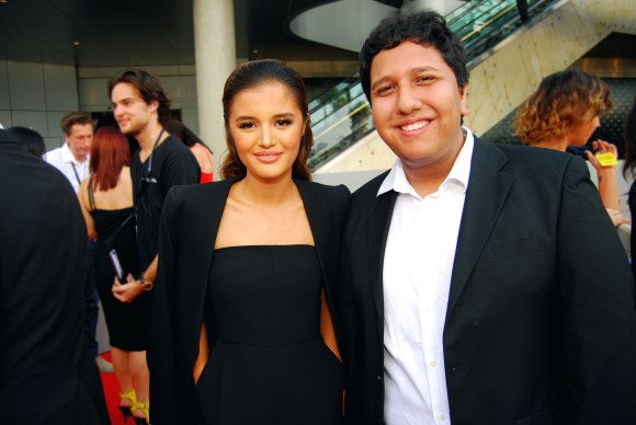 Presenter Naomi Sequiera and Eden Caceda at the 2015 ASTRA Awards, The Star, Sydney - Photographed by Whitney Duan