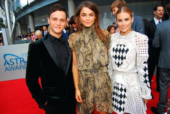 Presenters Marty Smiley, Bambi Northwood-Blyth and Carissa Walford at the 2015 ASTRA Awards, The Star, Sydney - Photographed by Whitney Duan